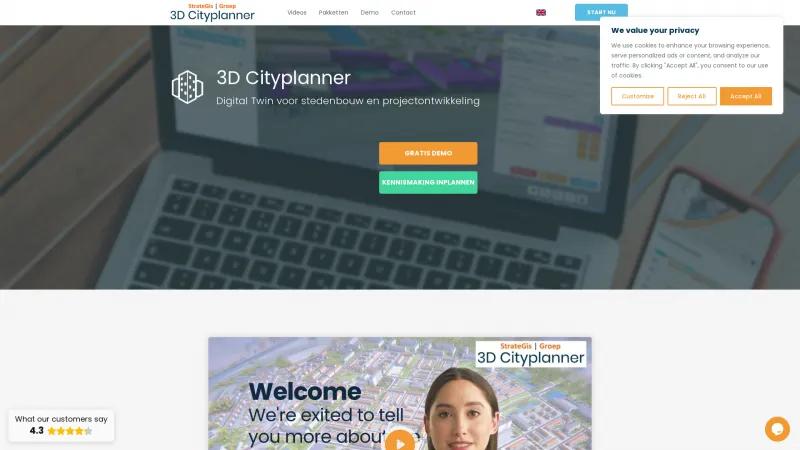 Homepage of 3D Cityplanner