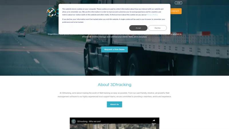 Homepage of 3Dtracking