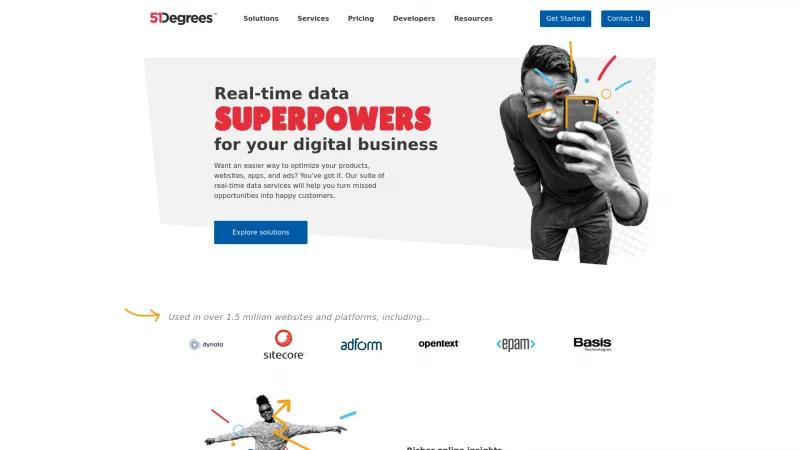 Homepage of 51Degrees