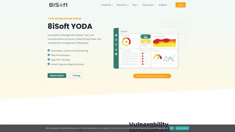 Homepage of 8iSoft YODA