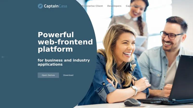 Homepage of CaptainCasa Enterprise Client