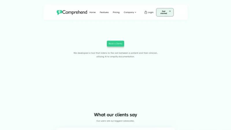 Homepage of Comprehend PT