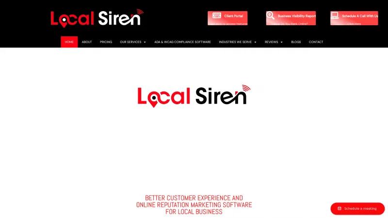 Homepage of Local Siren