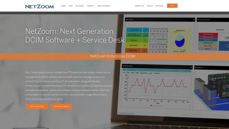 Homepage of NetZoom DCIM Solutions