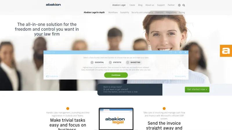 Homepage of Abakion Legal