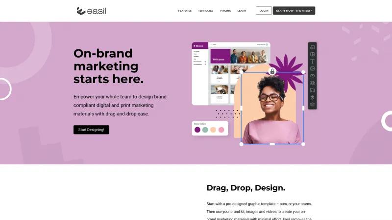 Homepage of Easil