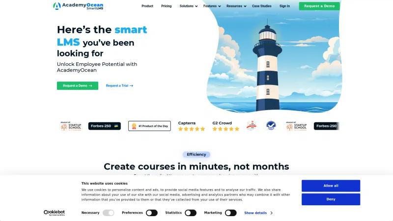 Homepage of AcademyOcean