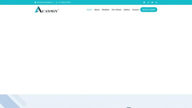 Homepage of ACADMiN