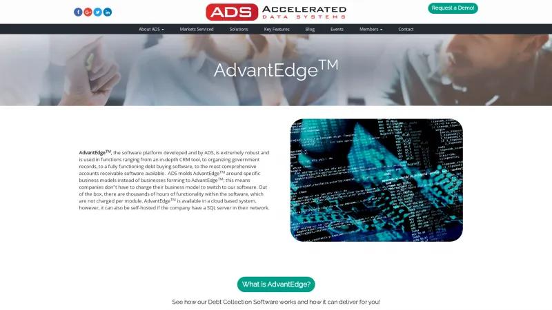 Homepage of AdvantEdge