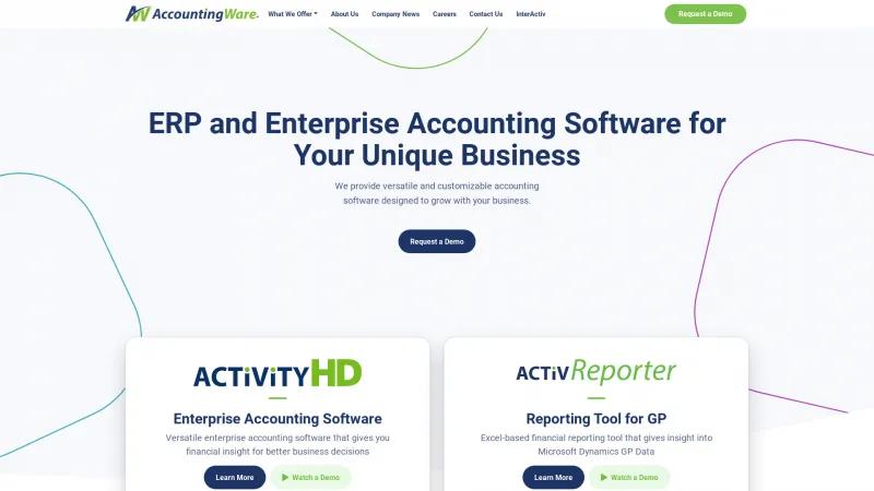 Homepage of ActivityHD