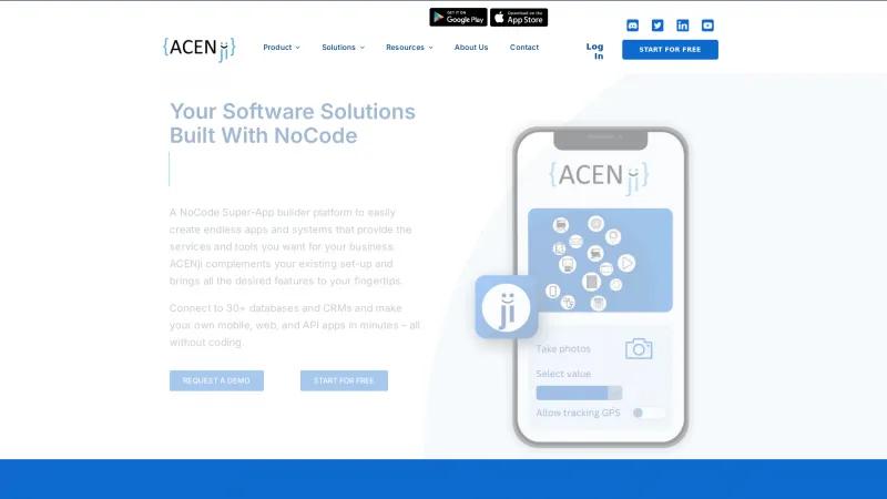 Homepage of ACENji