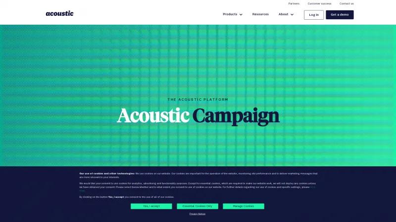 Homepage of Acoustic Campaign