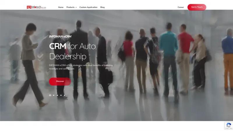 Homepage of INFOMAN eCRM