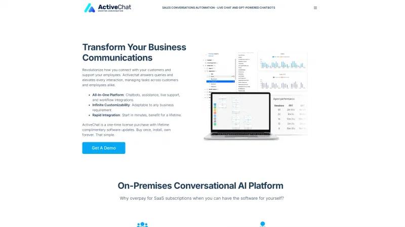 Homepage of Activechat