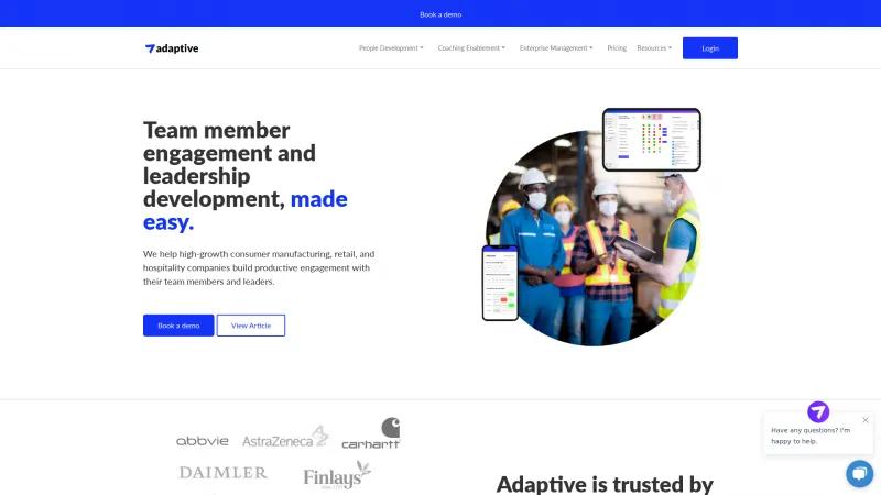 Homepage of Adaptive