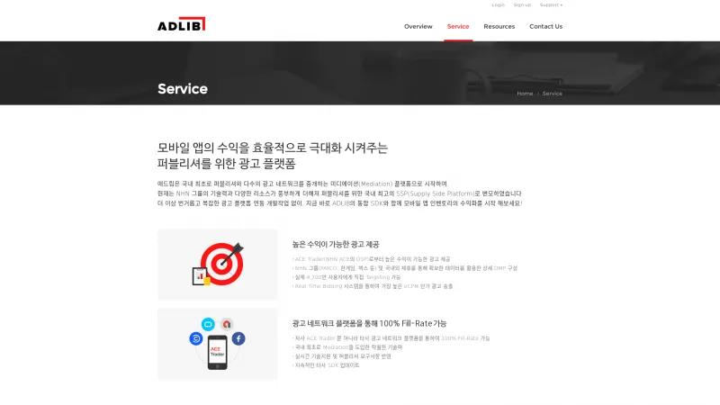 Homepage of ADLIB