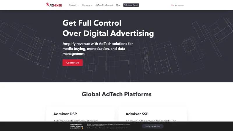 Homepage of Admixer