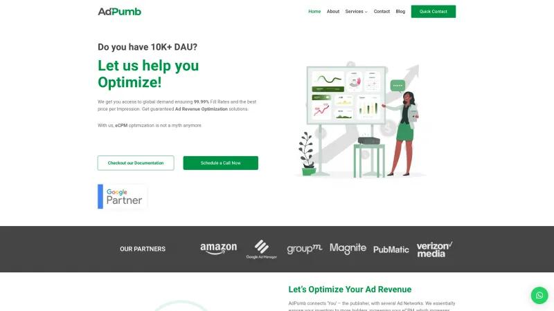 Homepage of AdPumb