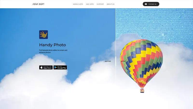 Handy Photo: The Ultimate Photo Editing App for Novice and Professional Photographers Homepage of Handy Photo