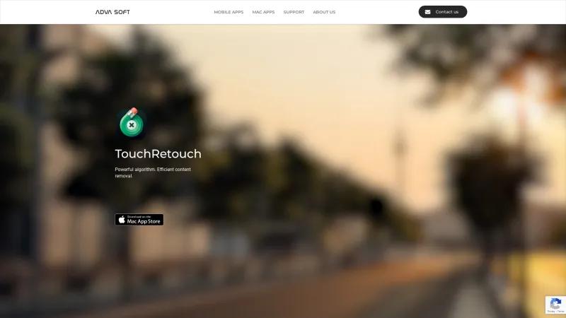 Homepage of TouchRetouch