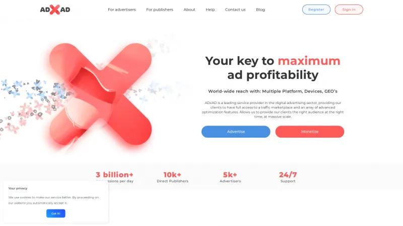 Homepage of ADxAD