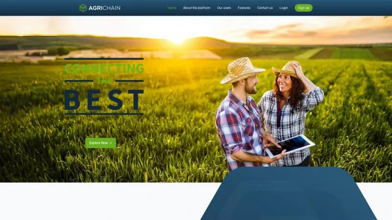 Homepage of AgriChain