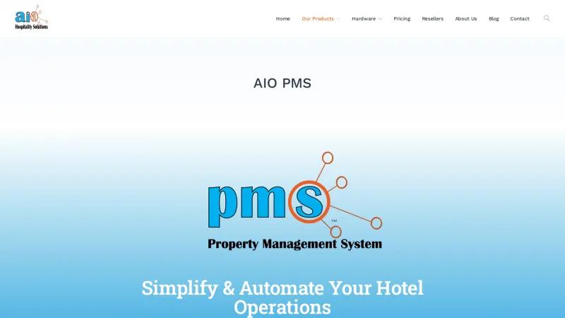 Homepage of AIO PMS