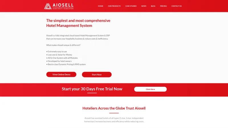 Homepage of Aiosell