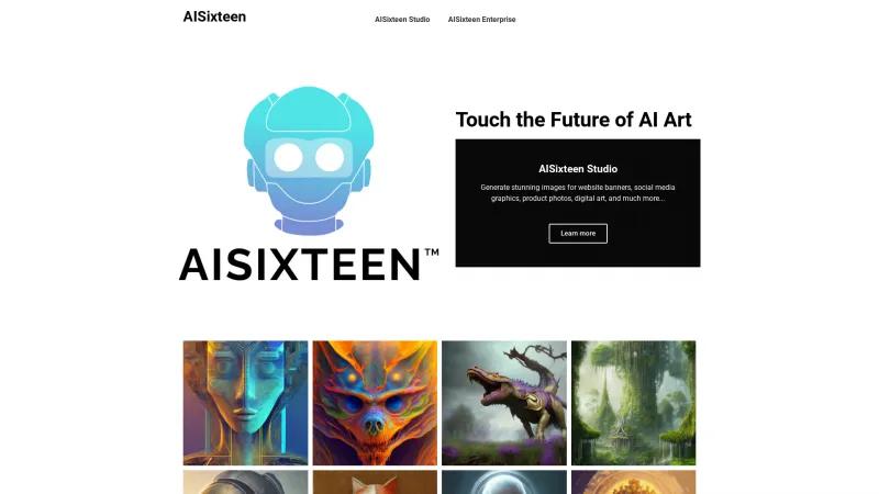 Homepage of AISixteen