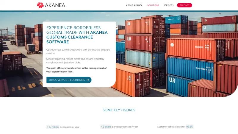 Homepage of Akanea CUSTOMS