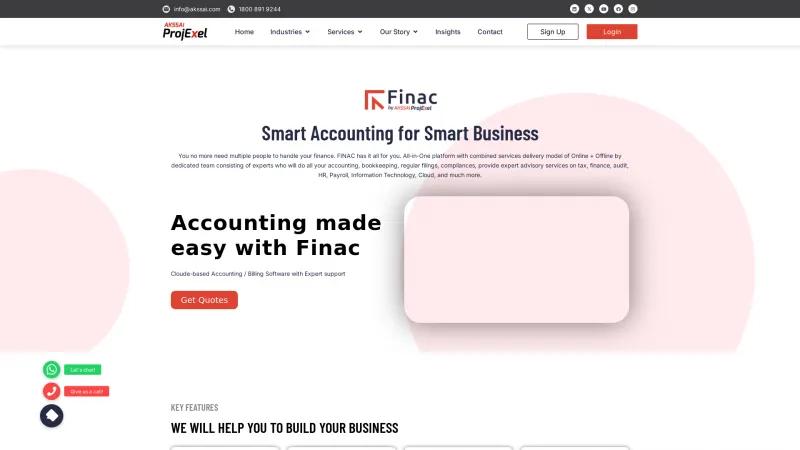 Homepage of Finac