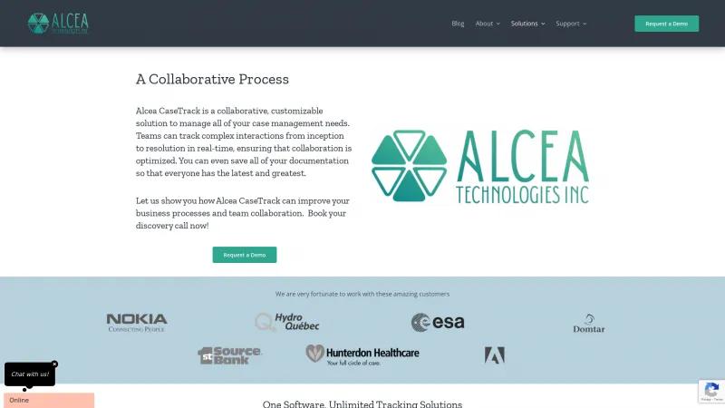 Homepage of Alcea CaseTrack