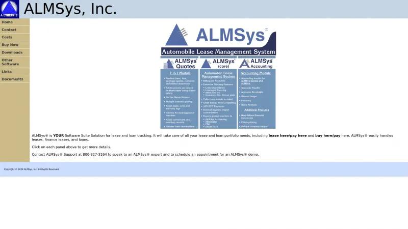 Homepage of ALMSys