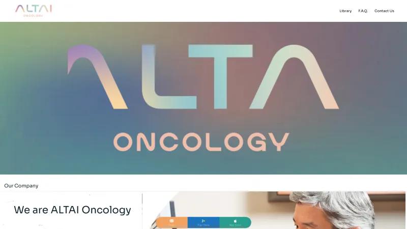 Homepage of Altai Oncology Suite