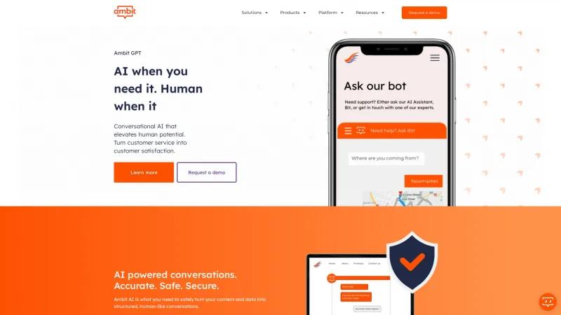 Homepage of Ambit