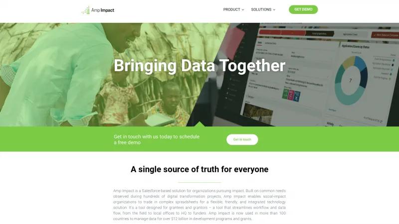 Homepage of Amp Impact