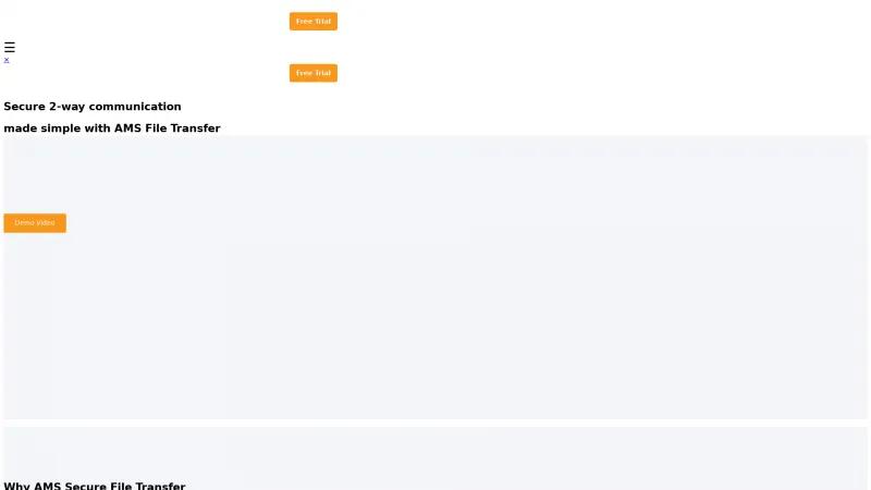 Homepage of AMS File Transfer
