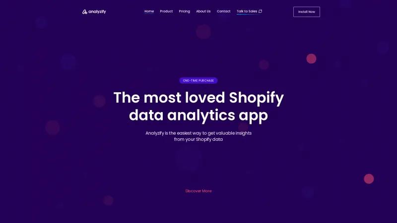 Homepage of Analyzify