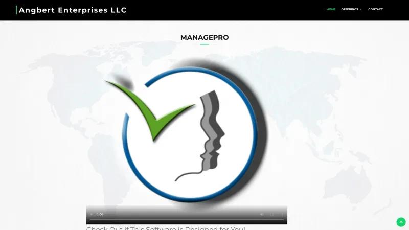 Homepage of ManagePro