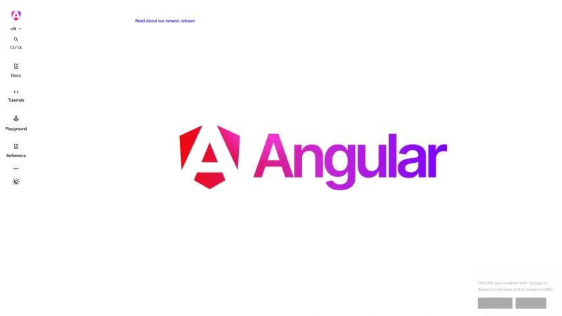 Homepage of Angular