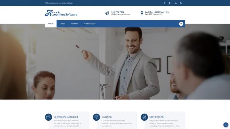 Homepage of Anna Accounting