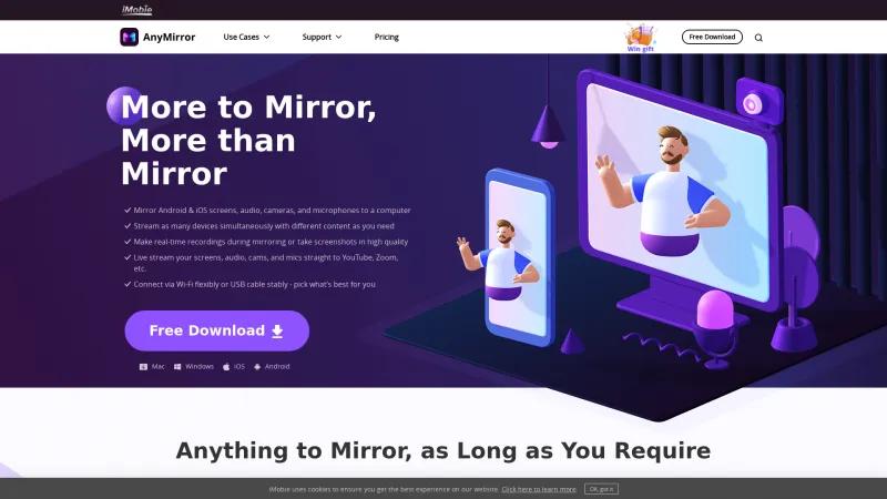 Homepage of AnyMirror