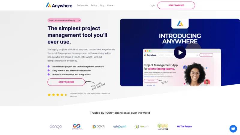 Homepage of Anywhere