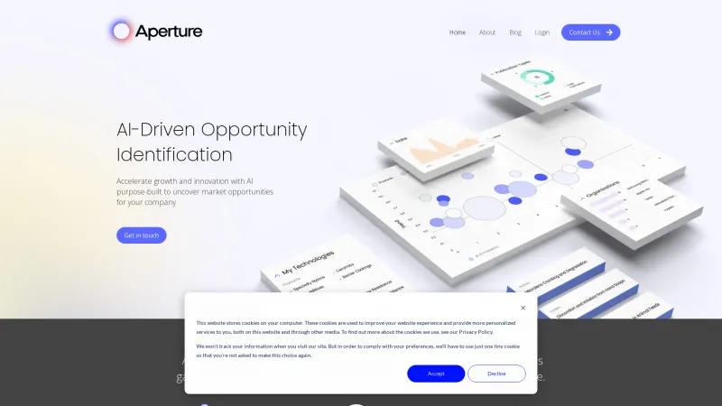 Homepage of Aperture