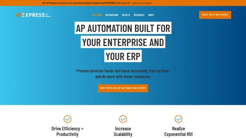 Homepage of AP Express