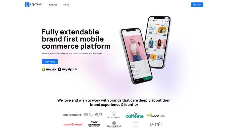 Homepage of Appmaker