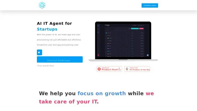 Homepage of AppManager