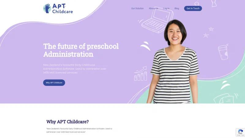 Homepage of APT Childcare