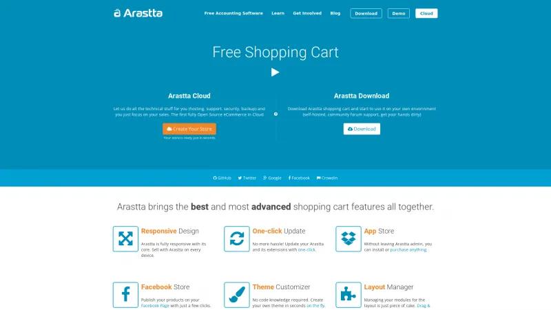 Homepage of Arastta