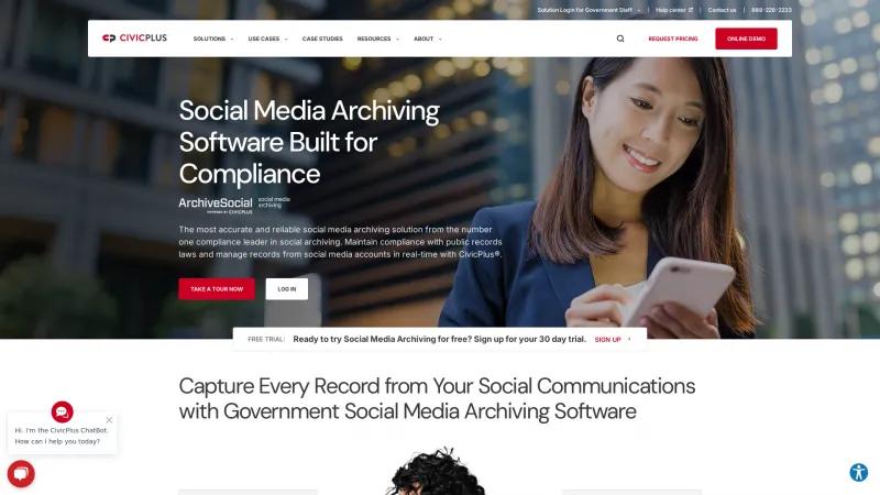 Homepage of ArchiveSocial